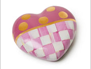MacKenzie-Childs Decor Pink Dotty Heart Ceramic Decor