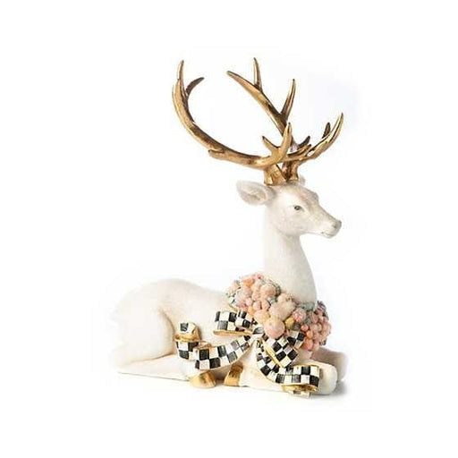 MacKenzie-Childs Deer Della Robbia Sugared Deer - Sitting