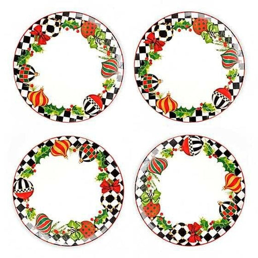 MacKenzie-Childs Dinner Plates Deck the Halls Dinner Plate - Set of 4