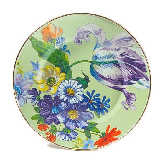 MacKenzie-Childs Dinner Plates Flower Market Dinner Plate - Green - FINAL SALE