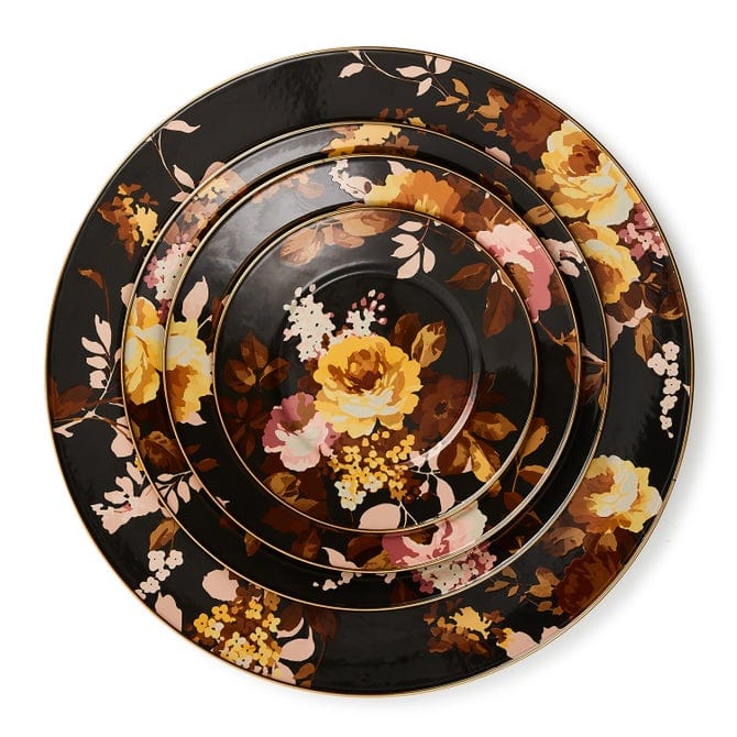 MacKenzie-Childs Dinner Plates Mackenzie-Childs Wild Rose Brown Dinner Plate
