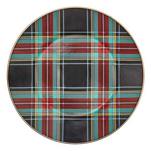 MacKenzie-Childs Dinner Plates Tartan Black Dinner Plate