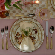 MacKenzie-Childs Dinner Plates Tartan Latte Dinner Plate