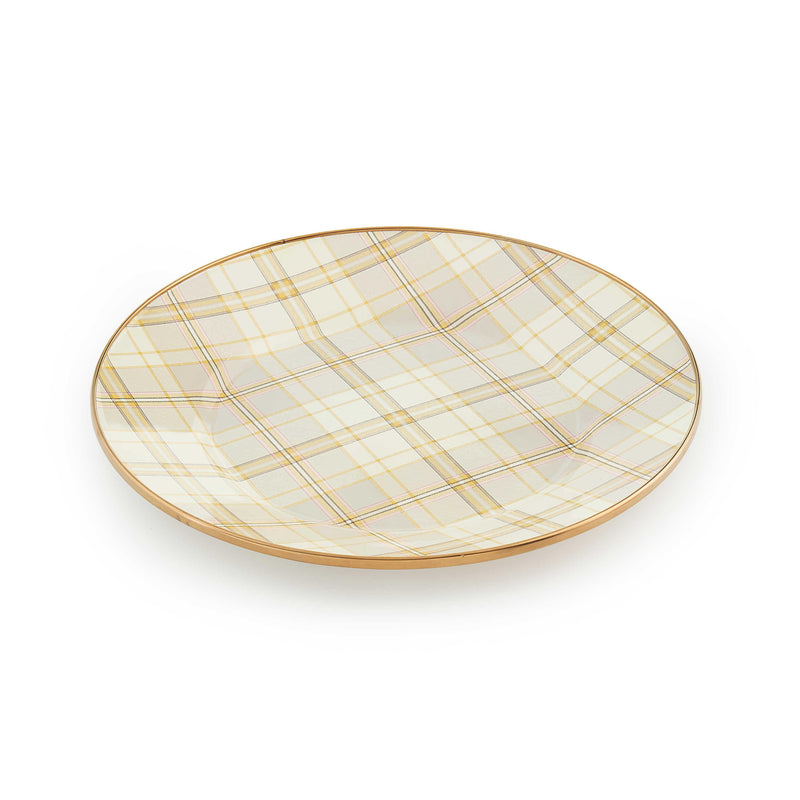 MacKenzie-Childs Dinner Plates Tartan Latte Dinner Plate