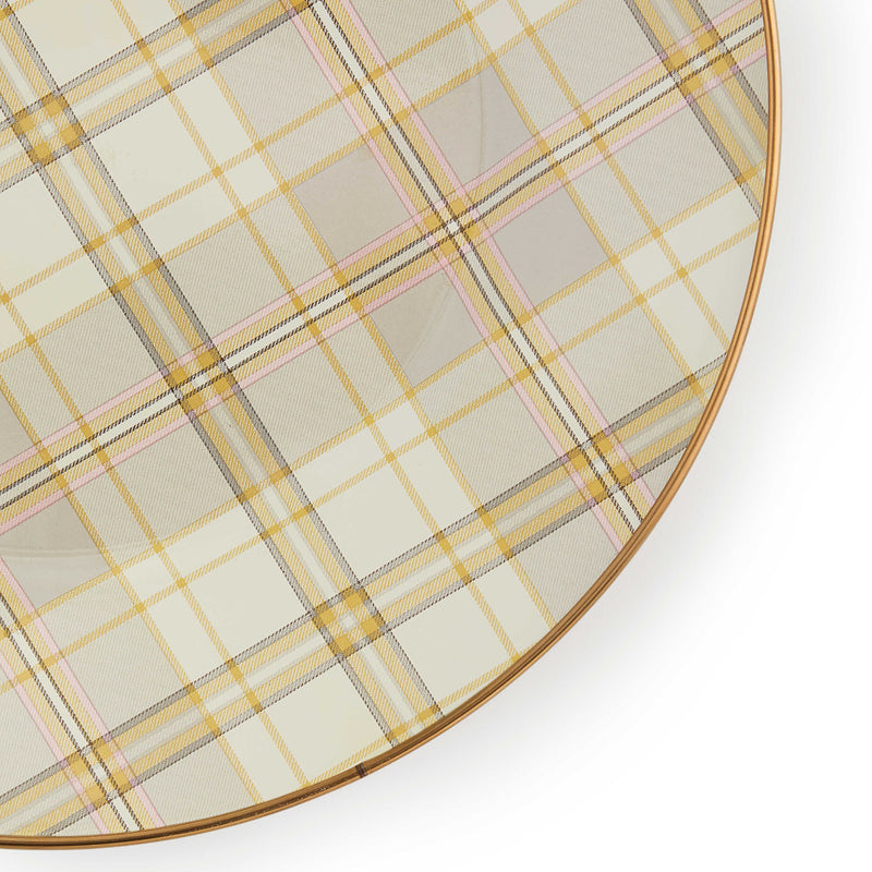 MacKenzie-Childs Dinner Plates Tartan Latte Dinner Plate