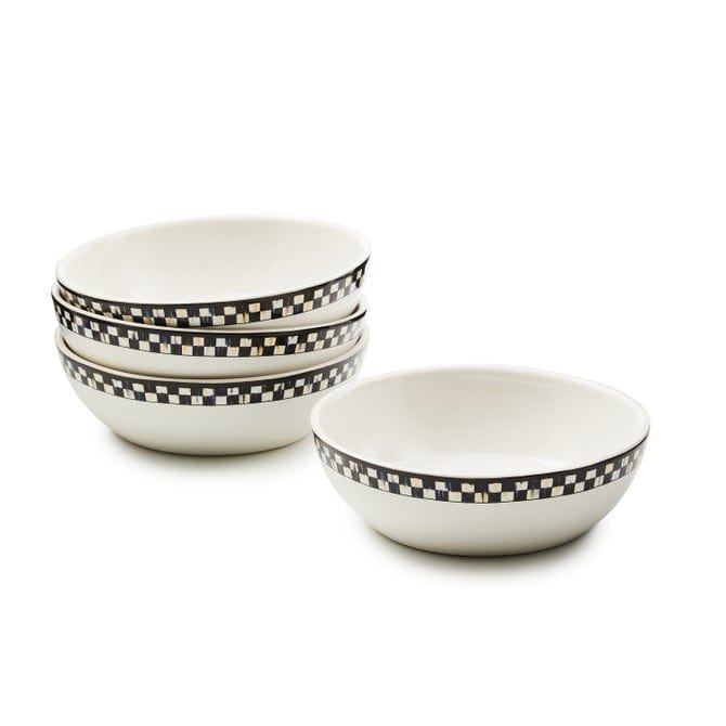 MacKenzie-Childs Dinnerware Mackenzie-Childs Courtly Check Everyday Bowls, Set of 4