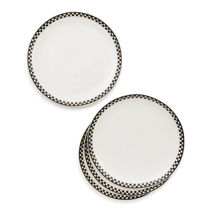 MacKenzie-Childs Dinnerware Mackenzie-Childs Courtly Check Everyday Dinner Plates, Set of 4