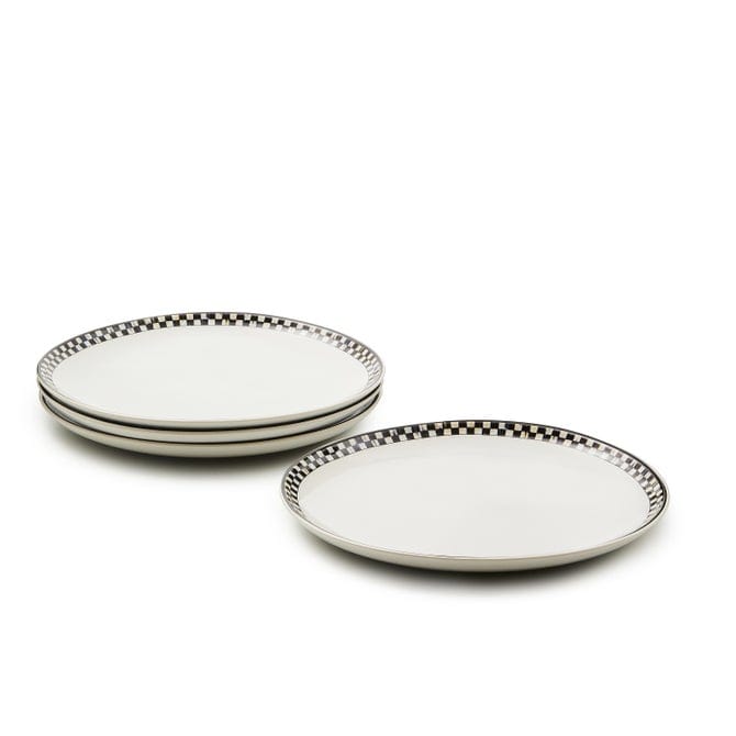MacKenzie-Childs Dinnerware Mackenzie-Childs Courtly Check Everyday Dinner Plates, Set of 4