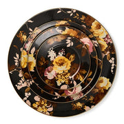 MacKenzie-Childs Dinnerware Mackenzie-Childs  Wild Rose Brown Charger Plate