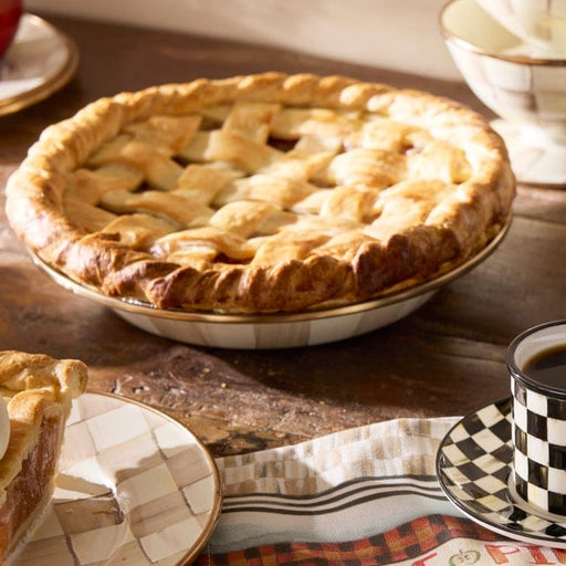 MacKenzie-Childs Dinnerware Mocha Check Pie Plate