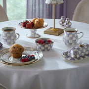 MacKenzie-Childs Dinnerware Violet Check Pinch Bowl