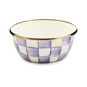 MacKenzie-Childs Dinnerware Violet Check Pinch Bowl