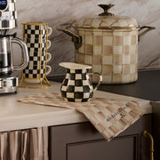 MacKenzie-Childs Dish Towel Mocha Check Dish Towel