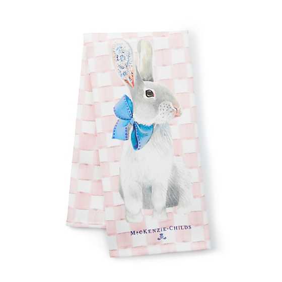 MacKenzie-Childs Dish Towel Tattoo Bunny Dish Towel