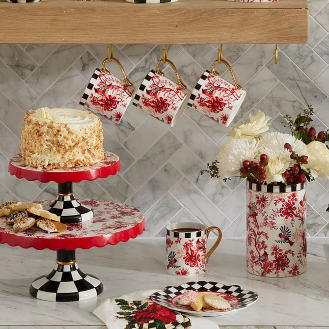 MacKenzie-Childs Drinkware Mackenzie-Childs Cardinal Toile Mug