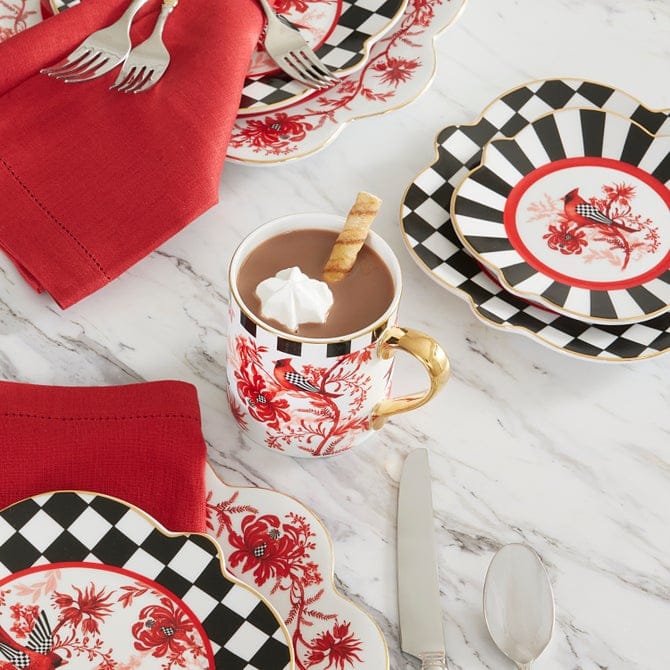 MacKenzie-Childs Drinkware Mackenzie-Childs Cardinal Toile Mug