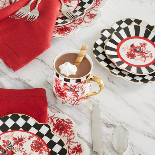 MacKenzie-Childs Drinkware Mackenzie-Childs Cardinal Toile Mug