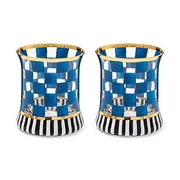 MacKenzie-Childs Drinkware MacKenzie-Childs Carnival Royal Tumbler Glass - Set of 2