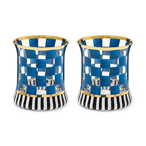 MacKenzie-Childs Drinkware MacKenzie-Childs Carnival Royal Tumbler Glass - Set of 2