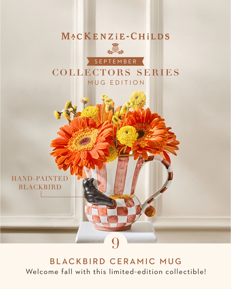 MacKenzie-Childs Drinkware Mackenzie-Childs Collectors Series Mug Edition - Blackbird Ceramic Mug