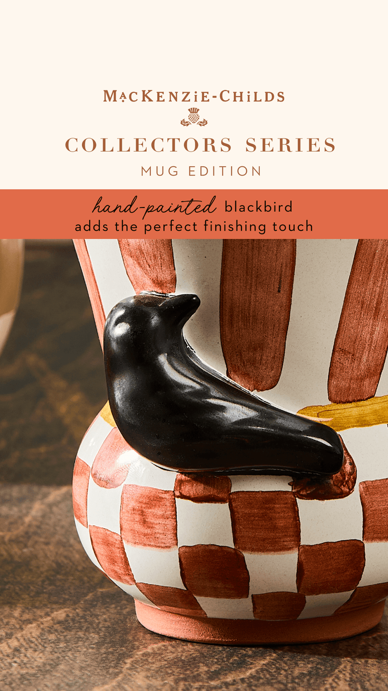 MacKenzie-Childs Drinkware Mackenzie-Childs Collectors Series Mug Edition - Blackbird Ceramic Mug