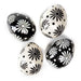 MacKenzie-Childs Eggs Black & White Daisy Capiz Eggs - Set of 4- FINAL SALE