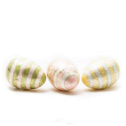 MacKenzie-Childs Eggs Rose Garden Stripe Eggs - Set of 3 -FINAL SALE