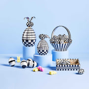 MacKenzie-Childs Eggs Sterling Stripe Eggs - Set of 4 - FINAL SALE