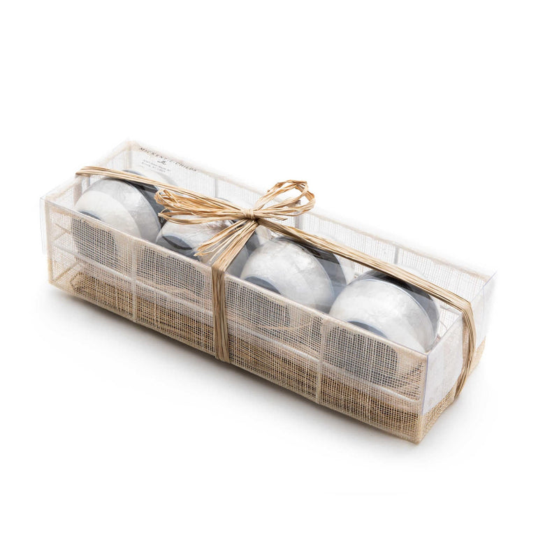 MacKenzie-Childs Eggs Sterling Stripe Eggs - Set of 4 - FINAL SALE