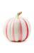 MacKenzie-Childs Fall Decor Bubblegum Pink Stripe Medium Pumpkin