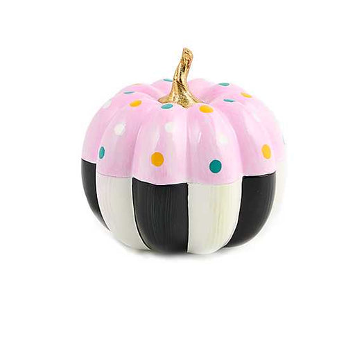 MacKenzie-Childs Fall Decor Cotton Candy Mini Dot Pumpkin