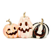 MacKenzie-Childs Fall Decor Hocus Pocus Illuminated Jack O' Lantern Trio