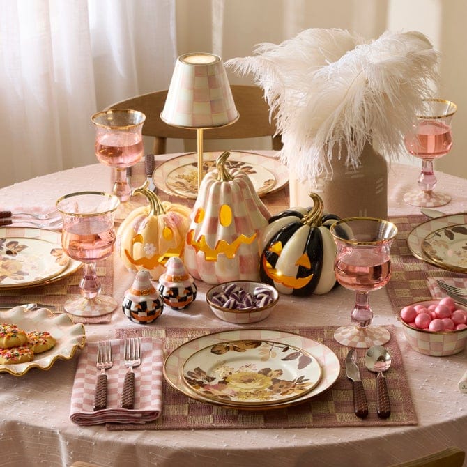 MacKenzie-Childs Fall Decor Hocus Pocus Illuminated Jack O' Lantern Trio