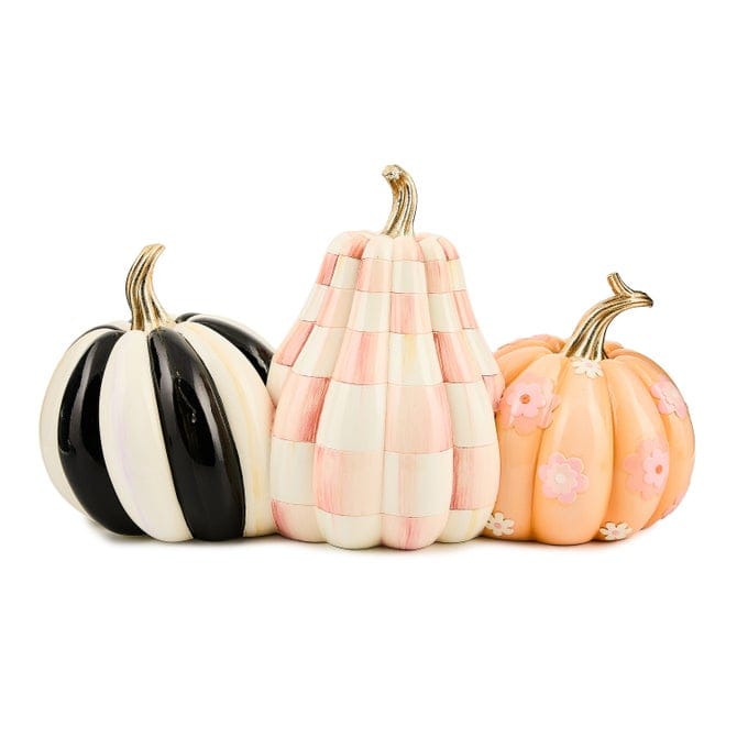 MacKenzie-Childs Fall Decor Hocus Pocus Illuminated Jack O' Lantern Trio
