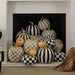 MacKenzie-Childs Fall Decor Mocha Stripe Medium Pumpkin