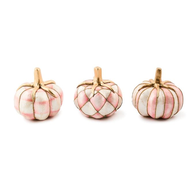 MacKenzie-Childs Fall Decor Rosy Capiz Pumpkins, Set of 3