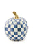 MacKenzie-Childs Fall Decor Royal Check Small Pumpkin