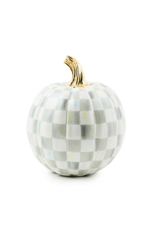 MacKenzie-Childs Fall Decor Sterling Check Small Pumpkin