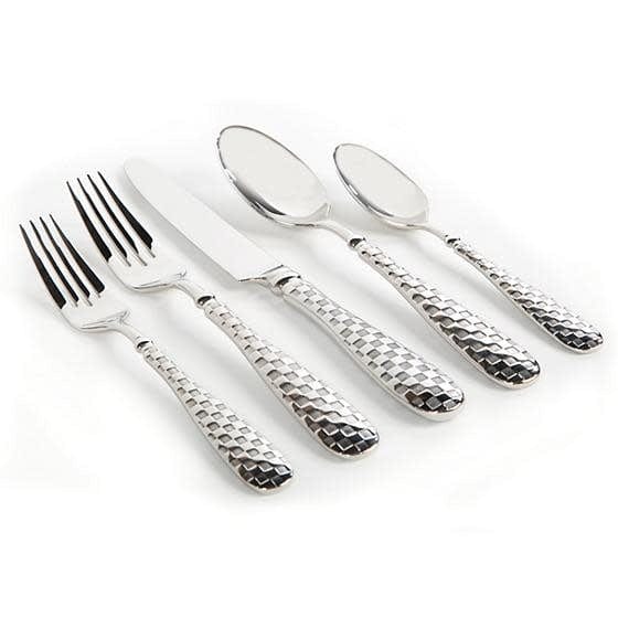 MacKenzie-Childs Flatware Check Flatware - 5 piece Place Setting