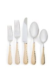 MacKenzie-Childs Flatware Gold Check Flatware - 5-Piece Place Setting