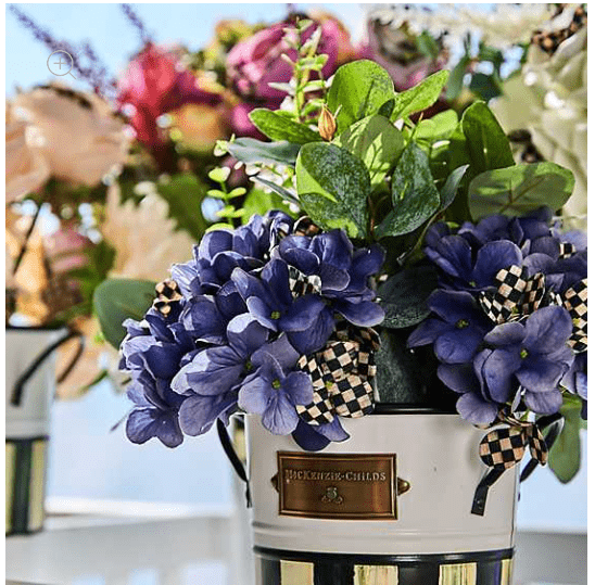 MacKenzie-Childs Flower Stems Hydrangea Bouquet - Purple