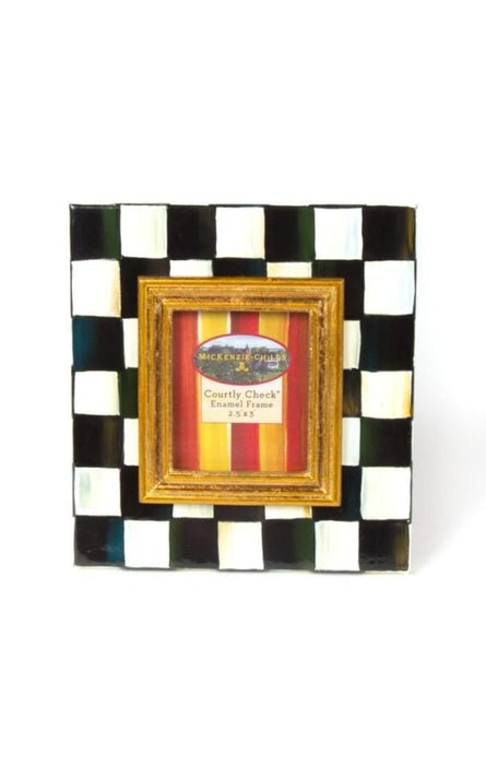 MacKenzie-Childs Frame Courtly Check Enamel Frame - 2.5" x 3"