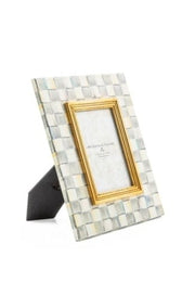 MacKenzie-Childs Frame Sterling Check Enamel Frame - 4" x 6"