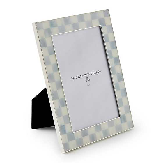 MacKenzie-Childs Frame Sterling Check Silver Plated 5"x7" Frame