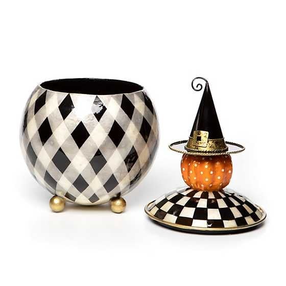 MacKenzie-Childs Halloween Good Witch Capiz Lidded Pot