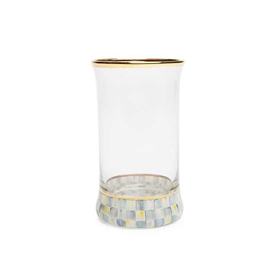 MacKenzie-Childs Highball Glasses Sterling Check Highball