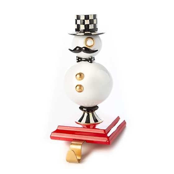 MacKenzie-Childs Hooks Checkmate Mr. Snowman Stocking Hook