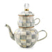 MacKenzie-Childs Kettle Sterling Check High Tea