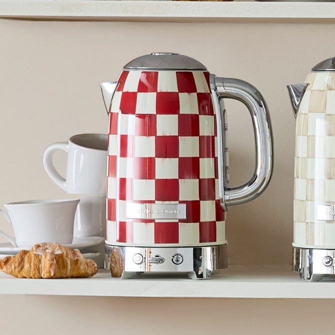 MacKenzie-Childs Kitchen Accessories Mackenzie-Childs Cherry Check Electric Kettle