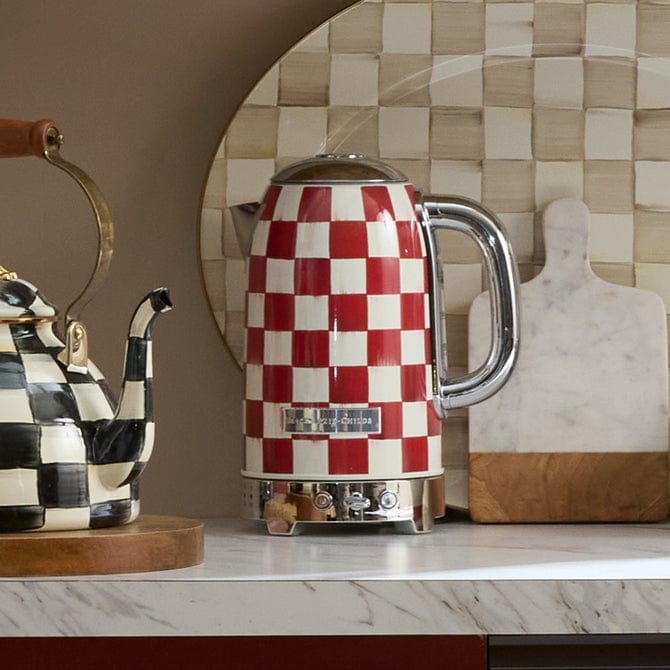 MacKenzie-Childs Kitchen Accessories Mackenzie-Childs Cherry Check Electric Kettle